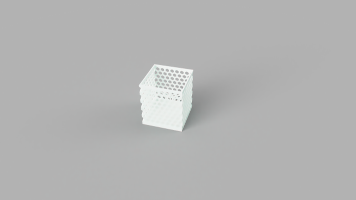 multi-purpose box can be 3d printed print model in decor 3dexport squer artcam geometric homes kitchen ofice hexagonal 3dprint 3d print model - Mito3D