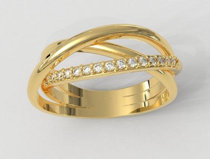 multi capa anillo anillos oro gold ring joyería joya jewelry rings paulorani moda Moda moderno plata layer multicapa diamond diamante classic 3d print model - Mito3D