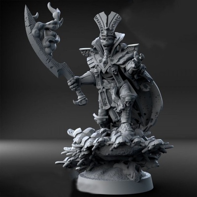 mummy lord miniatures ready to print 3d model in sculpture 3dexport mummy-lord dragons dungeons modular undead warrior miniature tabletop wargame dd pathfinder bestiary cultminis 3d print model - Mito3D