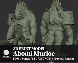 murloc abomination - creature 3d print model in monsters & creatures 3dexport monster wow fdm 3dprint miniature 3d print model - Mito3D