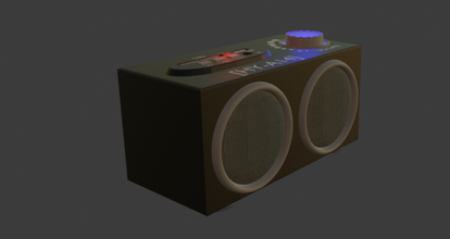 musica colonna 3d modello in audio 3dexport buio interni 3d print model - Mito3D