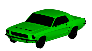 mustang 1968 3d modell klassisch autos 3dexport 3d print model - Mito3D