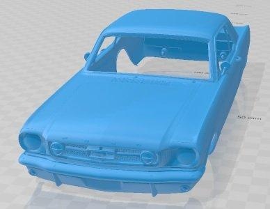 mustang 289 1968 imprimable corps voiture automobile fente scalextric tamiya rc miniz loisir 3d print model - Mito3D