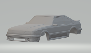 mustang 89 tilki vücut 3d yazdır model in araç 3dexport yuva slotcar slotcars sıcak tekerlekler döküm scx roush nascar 3d print model - Mito3D