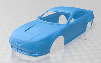 mustang cobra 2000 printable body car 3d print model in automotive 3dexport slot scalextric tamiya rc miniz hobby 3d print model - Mito3D
