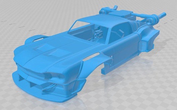 mustang yazdırılabilir vücut araba gelecek yuvası scalextric tamiya rc miniz hobi 1-10 G / Ç 1-32 3d print model - Mito3D