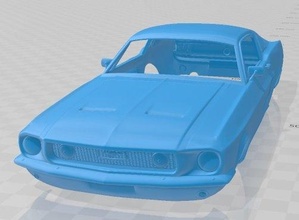 mustang gt 1967 printable body car 3d print model in automotive 3dexport slot scalextric tamiya rc miniz hobby micro 3d print model - Mito3D