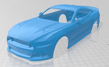 mustang gt 2015 imprimível corpo carro 3d impressão modelo in automotivo 3dexport escalextrico tamiya rc miniz passatempo 1 10 24 32 3d print model - Mito3D