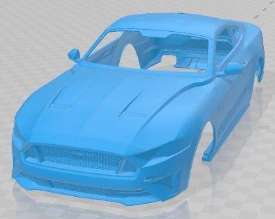 mustang gt 2020 imprimable corps voiture automobile fente scalextric tamiya rc miniz loisir micro 3d print model - Mito3D