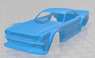 mustang hoonicorn printable body car 3d print model in automotive 3dexport slot scalextric tamiya rc miniz hobby micro 3d print model - Mito3D
