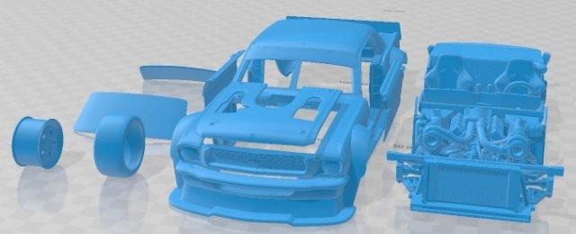 mustang hoonicorn v2 yazdırılabilir araba otomotiv yuva ölçülü Tamiya rc miniz hobi mikro 3d print model - Mito3D