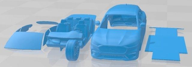 mustang mach gt 2021 stampabile macchina 3d Stampa modello settore automobilistico fessura scalextric tamiya rc miniz passatempo micro 3d print model - Mito3D