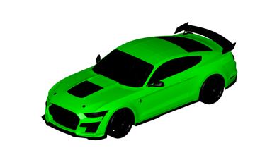 mustango Shelby gt500 2020 3d print model - Mito3D