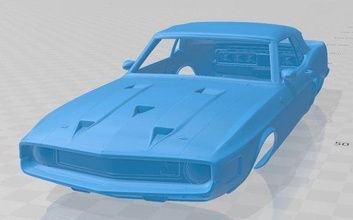 mustango Shelby gt500 convertible 1969 imprimible cuerpo coche vehiculo espacio scalextric Tamiya rc miniz pasatiempo micro 3d print model - Mito3D