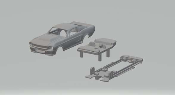 mustango espacio coche vehiculo eleanor gratis vehículo fundido presión tragamonedas ruedas calientes miniaturas impresión impreso caliente 3d print model - Mito3D