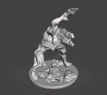 mutant werewolf victim miniature model fantasy horror games rpg dnd toys lycan lycanthrope shapeshifter druid castlevania wolfwere demon mutated monster dungeons-and-dragons warhammer 40k cultist chaos beast wolf residentevil dog 3d print model - Mito3D