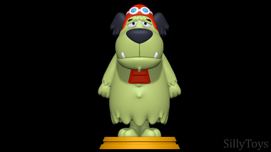 muttley - wacky races dastardly dog canine anthro furry cartoon flying machines 3d print model - Mito3D