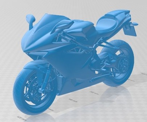 mv agusta f4 2010 imprimible moto 3d impresión modelo in automotor 3dexport pasatiempo micro escala bicicleta motocicleta 3d print model - Mito3D