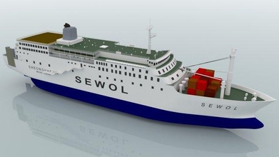 mv sewol 3d modello in commerciale 3dexport mare spedizione nave affondato tempesta 3d print model - Mito3D