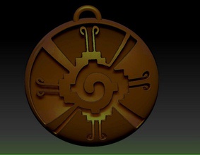 mystic aztec pendant files jewelry pendants print vintage 3d print model - Mito3D