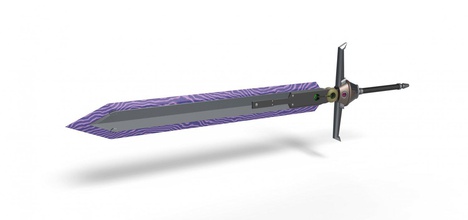 mythril saber oyun final fantasy 7 versiyonu mythrilsaber kılıç bıçak melee silah fantezi anime prop yineleme cosplay finalfantasy finalfantasy7remake ff7remake baskı yazdırılabilir 3d print model - Mito3D