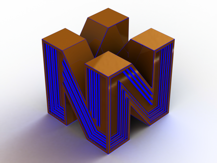 n64 complesso forma segni loghi classico logo design gioco cartello arte 3d stampante stampa stampabile nintendo scatola moderno 3d print model - Mito3D