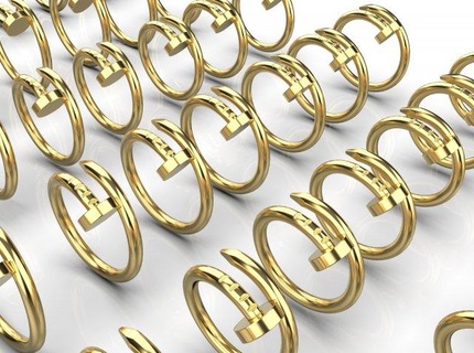 clou bague anneaux mariage bijoux lourd mariée imprimable Etats Unis Canada L'Europe mode uni goujat Hommes ongles livre 3d print model - Mito3D