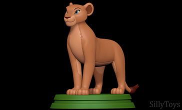 nala león rey 3d impresión modelo in animales 3dexport disney salvaje hembra peludo mamífero leona 3d print model - Mito3D