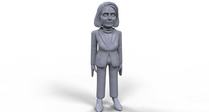 nancy pelosi stylized high quality 3d printable miniature nancy-pelosi human woman lady politician leader caricature board-game sculpture tabletop usa elections art statue 3d print model - Mito3D