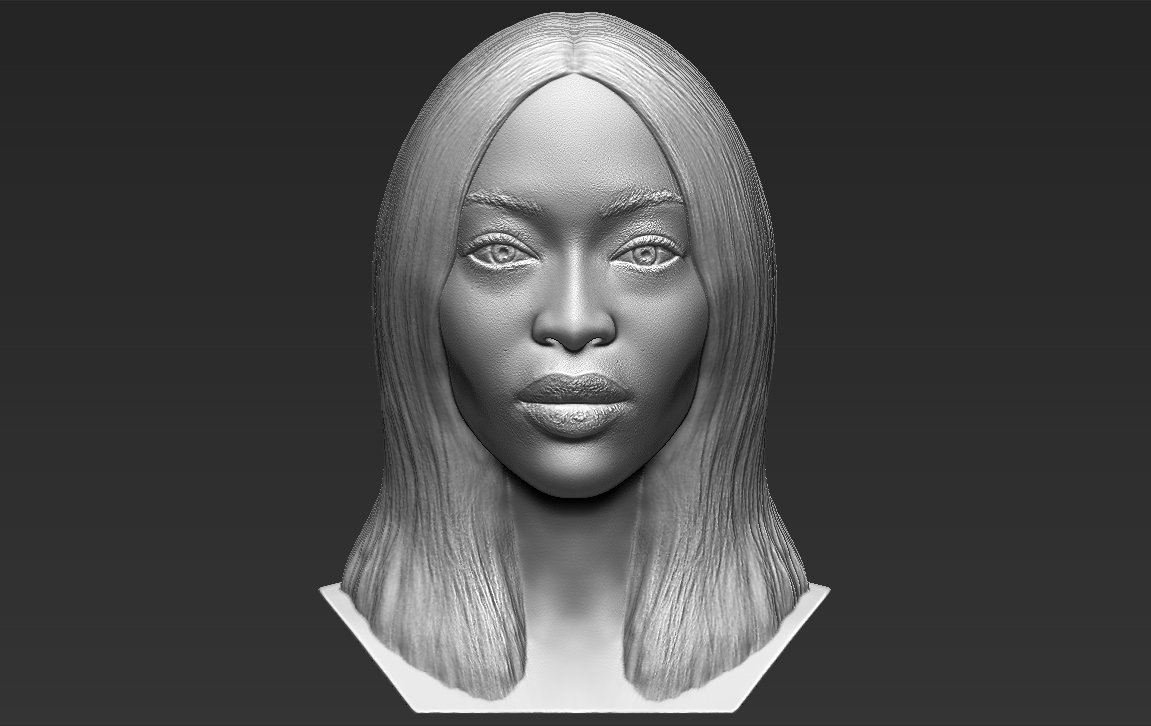 naomi campbell fracasso 3d impressão pronto stl obj formatos modelo in escultura 3dexport celebridade famoso supermodelo kendall jenner kylie kim kardashian gigi bella hadid adriana lima 3D print model - Mito3D