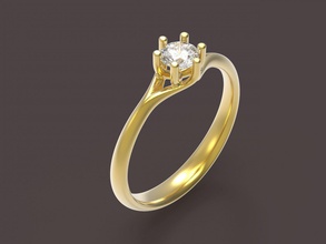 narciso compromiso anillo 3d impresión modelo in anillos 3dexport platino joyería joya oro lujo diamante brillante imprimible plata libra esterlina precioso roca moda belleza 3d print model - Mito3D
