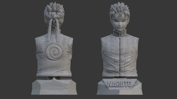 naruto ultra-detailed support-free bust 3d model free game accessories character art movie anime print poly printable figures 3dprinter 3d print model - Mito3D