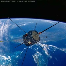 nasa rápido satélite espacio tierra Aurora sensor panel solar orbita 3d print model - Mito3D