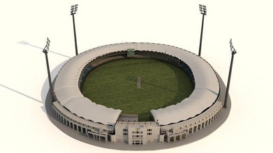 nazionale cricket stadio 3d modello in terreno gioco 3dexport sport gli terra arena pipistrello palla giocare zona palestra attività architettura edificio squadra criket 3d print model - Mito3D