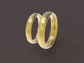 nature comfort anelli di nozze oro gioielli disco platino matrimonio stampabile la sterlina argento anello il metallo metallizzato bella grande elegante natura texture struttura 3d print model - Mito3D