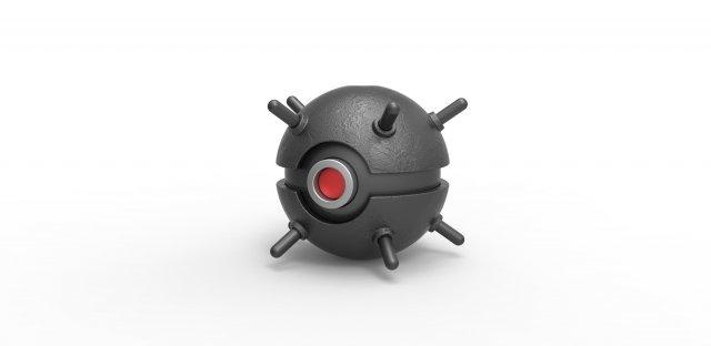 naval esfera mina bombear conceito recipiente brinquedo impressão imprimível 3d print model - Mito3D