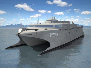 marine hsv 2 rapide navire Etats Unis vite haute armée militaire moderne guerre agression Marin bataille vitesse hsv2 catamaran 3d print model - Mito3D