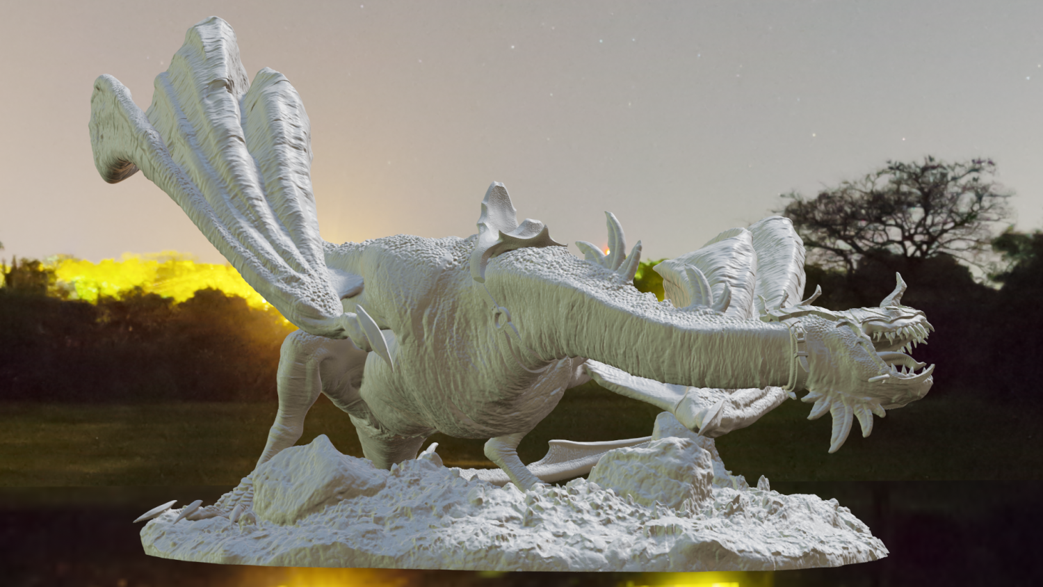 nazgul draco bestia selvaggia sauron saruman gandalf aragorn signore anelli gollum frodo Hobbit smaug Drago tirith elfo nano 3D print model - Mito3D