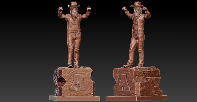 ncaa - appalachian state mountaineers football mascot statue sculpture american ball sport university 3D print model - Mito3D