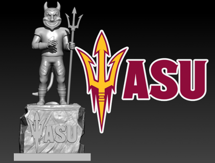 ncaa Arizona sole diavoli calcio mascotte statua arredamento scultura 3d print model - Mito3D