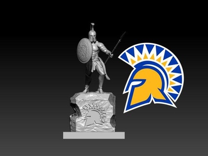 NCAA san Jose durum Spartalılar Futbol maskot heykel 3d print model - Mito3D