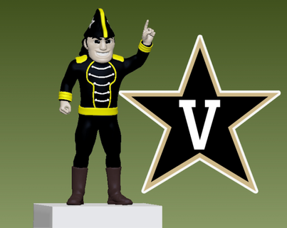 NCAA Vanderbilt commodores Football mascotte statue déstop sculpture 3d impression 3d print model - Mito3D