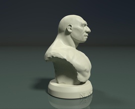 neandertaler büste 3d drucken modell figuren 3dexport homo kopf 3d print model - Mito3D
