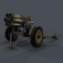 nebelwerfer 3d model in heavy weapon 3dexport war game pbr german ww2 battle artillery fight defense guard protection metal rocket launcher military army projectile nazi 3d print model - Mito3D