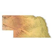 nebraska stl usa country america art map 3d print model - Mito3D