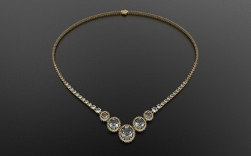 kolye 393 takı mücevherler mücevher elmas parlak altın gümüş moda güzellik yazdırılabilir Joya nişan yakut vintag 3d print model - Mito3D