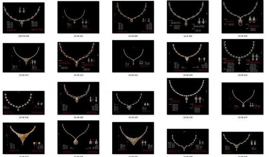 necklace bulk 3dm 53 files ready print 01 3d model necklaces rhino matrix ring engagement wedding band pendent diamond colourstone jewelry tiger lion crown fashion 3dmodeling 3d print model - Mito3D