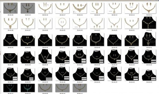 necklace bulk stl 50 files ready to print 06 3d model in necklaces 3dexport rhino matrix ring engagement wedding band pendent diamond colourstone jewelry tiger lion crown fashion 3d print model - Mito3D