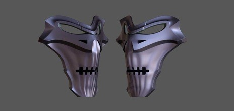 nécro crâne 3d impression modèle in 3dexport démon art sombre halloween masque accessoires morte nécronomicon godille poêlon jeu personnage 3d print model - Mito3D