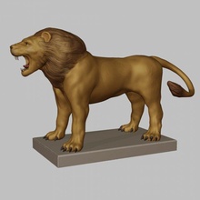 nemea león panthera León animal Hércules ataque criatura fauna silvestre africano mito mitología antiguo horror 3d print model - Mito3D